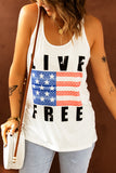 LIVE FREE Graphic Workout Tank Tops Womens