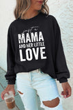 Black Black Casual Mama Letter Print Long Sleeve T-Shirt  LC25312015-2