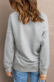 Gray Made in the USA Print Long Sleeve Sweatshirt LC25312014-11