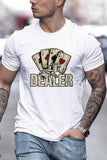 T-shirt da uomo con stampa grafica DEALER di carte da poker