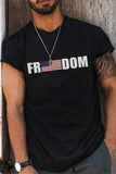 T-shirt da uomo grafica con bandiera americana Freedom