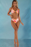 Pink Criscross Hollow-out High Waist Bikini LC433299-10