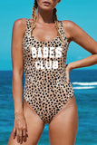 Babes Club Cheetah Print Backless One-piece Swimsuit