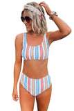 Stripe Two-piece Striped Bikini Swimsuit LC433317-19