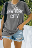 Gray Casual Letter Print Graphic Tee LC25214753-11
