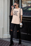 Pink Casual Letter Print Graphic Tee LC25214762-10