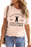 COTTONTAIL Letter Rabbit Print Casual T Shirt For Women