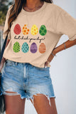 Colorful Easter Eggs Print Graphic Tee