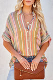 Stripe Striped Woven Print Buttons Shirt LC2552437-19