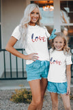 White Alphabet Print Family Matching T-shirt LC25216068-1