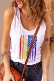 LC2566532-1-S, LC2566532-1-M, LC2566532-1-L, LC2566532-1-XL, LC2566532-1-2XL, White Vintage Rainbow Flag Gift Tank Top