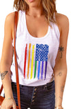 Women's Vintage Rainbow Flag Gift Tank Top Scoop Neck Racerback Top
