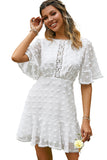 White 2022 new lace fringed dress LC6110751-1