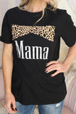 Black Mama Leopard Colorblock Oversized Tee LC25216567-2
