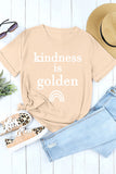 Khaki Kindness Is Golden Letter Print T-shirt