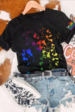 Watercolor Dot Printing Love T Shirt