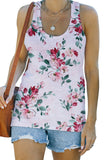 White White Casual Floral Print Graphic Tank Top LC2566759-1
