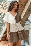 Brown dress with straps LC6110923-17