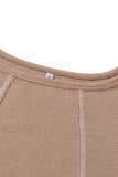 Apricot crew neck stitched sweatshirt LC25312166-18