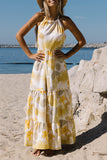 Yellow women dress LC6110850-7