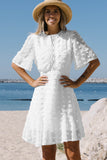 White 2022 new lace fringed dress LC6110751-1