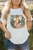 Tequila Sunset Desert Graphic Relaxed Curved Hem Tee