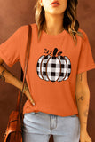 Orange Pliad Pumpkin Graphic Casual T Shirt LC25218161-14