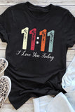 I Love You Today Clock Graphic T-Shirt
