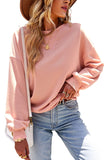 Pink Autumn and winter sweater solid color warm high elastic loose top LC25312397-10