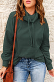 Green Cowl Neck Drop Shoulder Sweatshirt LC25312138-9
