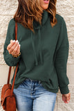 Green Cowl Neck Drop Shoulder Sweatshirt LC25312138-9