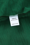 Green Smocked Cuffs Shift Blouse LC25115564-9