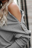Gray Cotton Knit Sweater