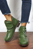 Plus Size Double Zipper Flat Ankle Boots for Women