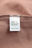 Brown Cowl Neck Drop Shoulder Sweatshirt LC25312138-17