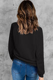 Black Dancing Skeletons Graphic Cotton Blend Pullover Sweatshirt