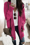 Rose Plaid Knitted Long Open Front Cardigan LC271468-6
