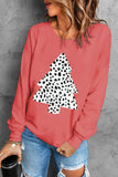 Merry Christmas Sweatshirt for Women Christmas Tree Leopard Holiday Shirts Tops