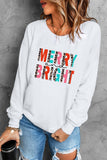 Women Merry and Bright Shirt Funny Leopard Pullover Sweatshirt