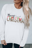 Women's Merry Christmas Sweatshirt Xmas Leopard Print Tee Tops