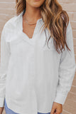 LC2551323-1-S, LC2551323-1-M, LC2551323-1-L, LC2551323-1-XL, LC2551323-1-2XL, White Textured Buttoned Pocket Long Sleeve Shirt
