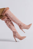 Pink Thin Heel Boot