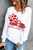 Love Truck Valentines Day Loose Sweatshirt