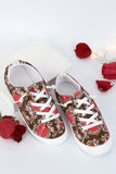 BH021990-3-37, BH021990-3-38, BH021990-3-39, BH021990-3-40, BH021990-3-41, Red Botanical Heart Print Valentine Vibe Shoes