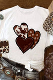 Valentine's Day Chocolate Heart Print T-shirt