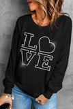 LOVE Sparkling Metalic Valentine's Themed Sweatshirt