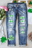 LUCKY Shamrock Ripped Low Rise Jeans