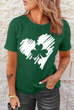 St Patrick's Day Clover Graphic Short Sleeve Tee