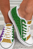 Women's Mardi Gras Plat Canvas Shoes Multicolor Sneakers