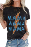 LC25220033-2-S, LC25220033-2-M, LC25220033-2-L, LC25220033-2-XL, Black  Thunder MAMA Vintage Graphic Tee